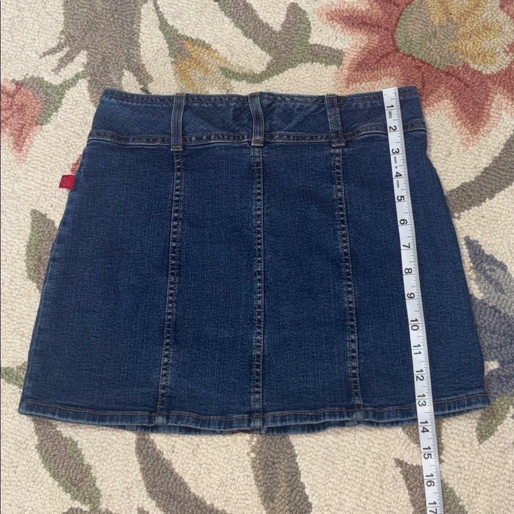 Hot Kiss Y2K Denim Mini skirt, Jean Skirt, front hook n eyes, 3 - Picture 5 of 8